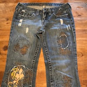 Bebe denim embroidered jeans Size 28